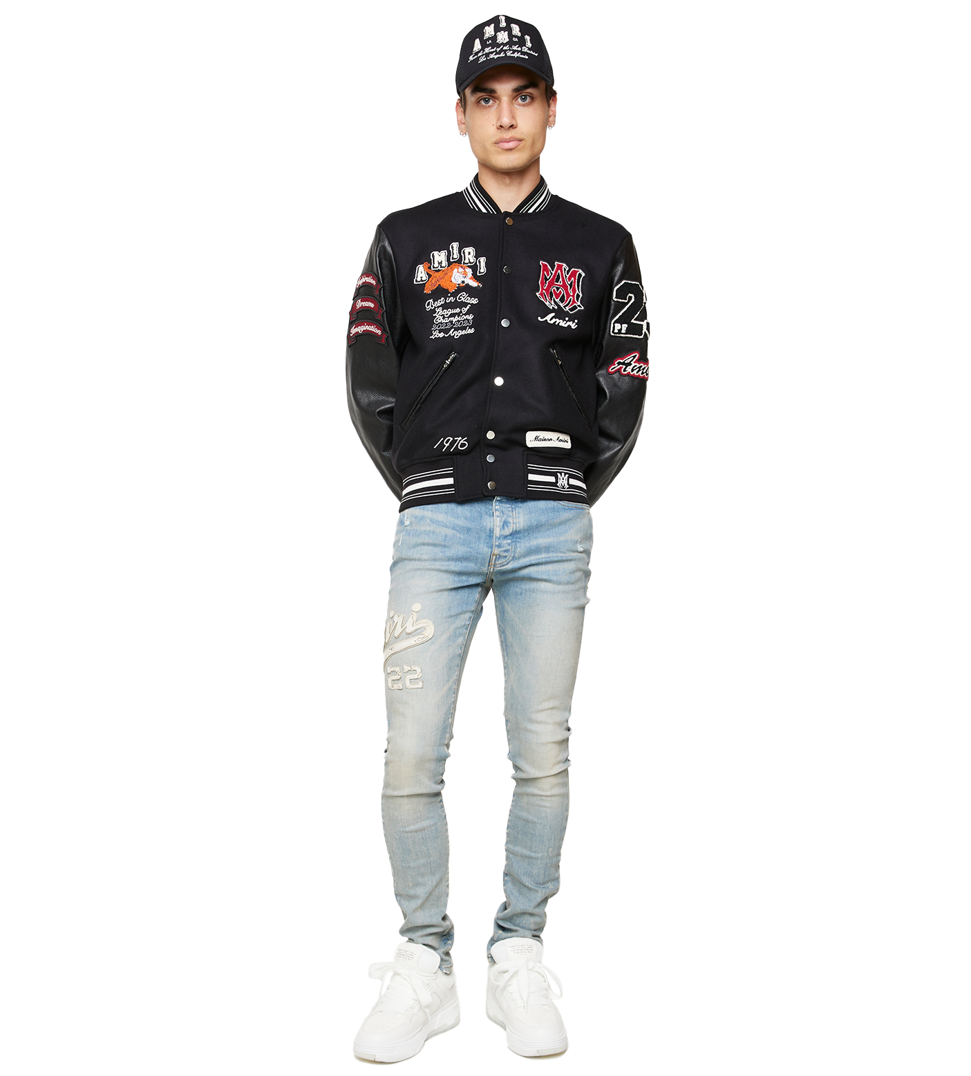 Logo-Patch Varsity Jacket Black