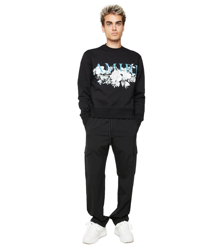 Logo-Print Cotton Sweatshirt Black