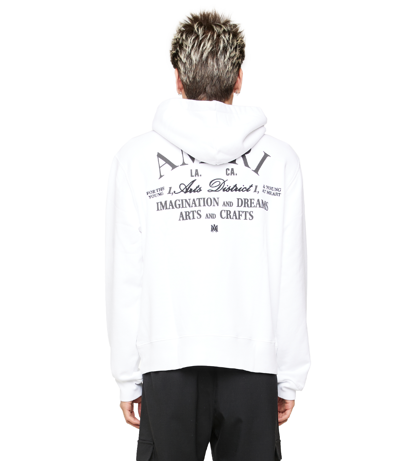 Logo-Print Cotton Hoodie White