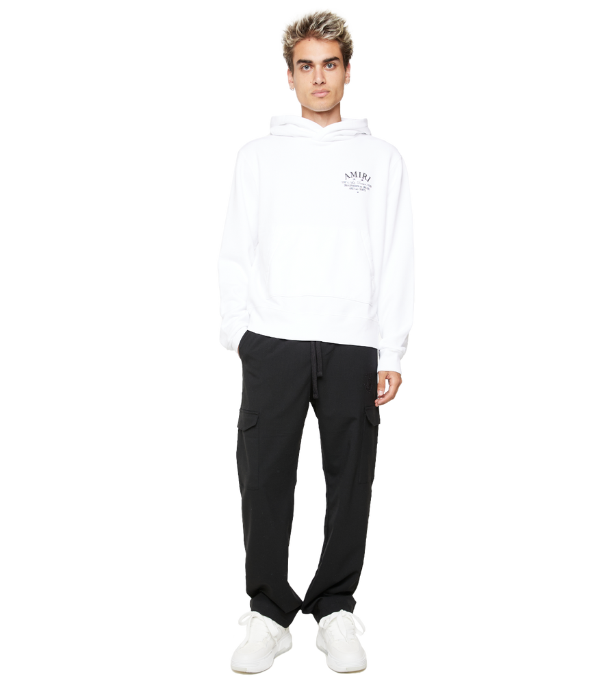 Logo-Print Cotton Hoodie White