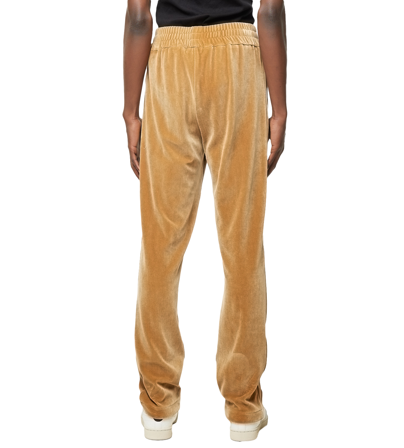 Logo-print Velvet Track Pants Barley Brown
