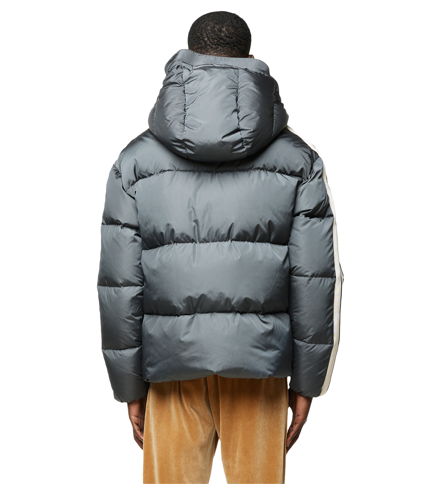 Logo-print Puffer Jacket Dark Grey