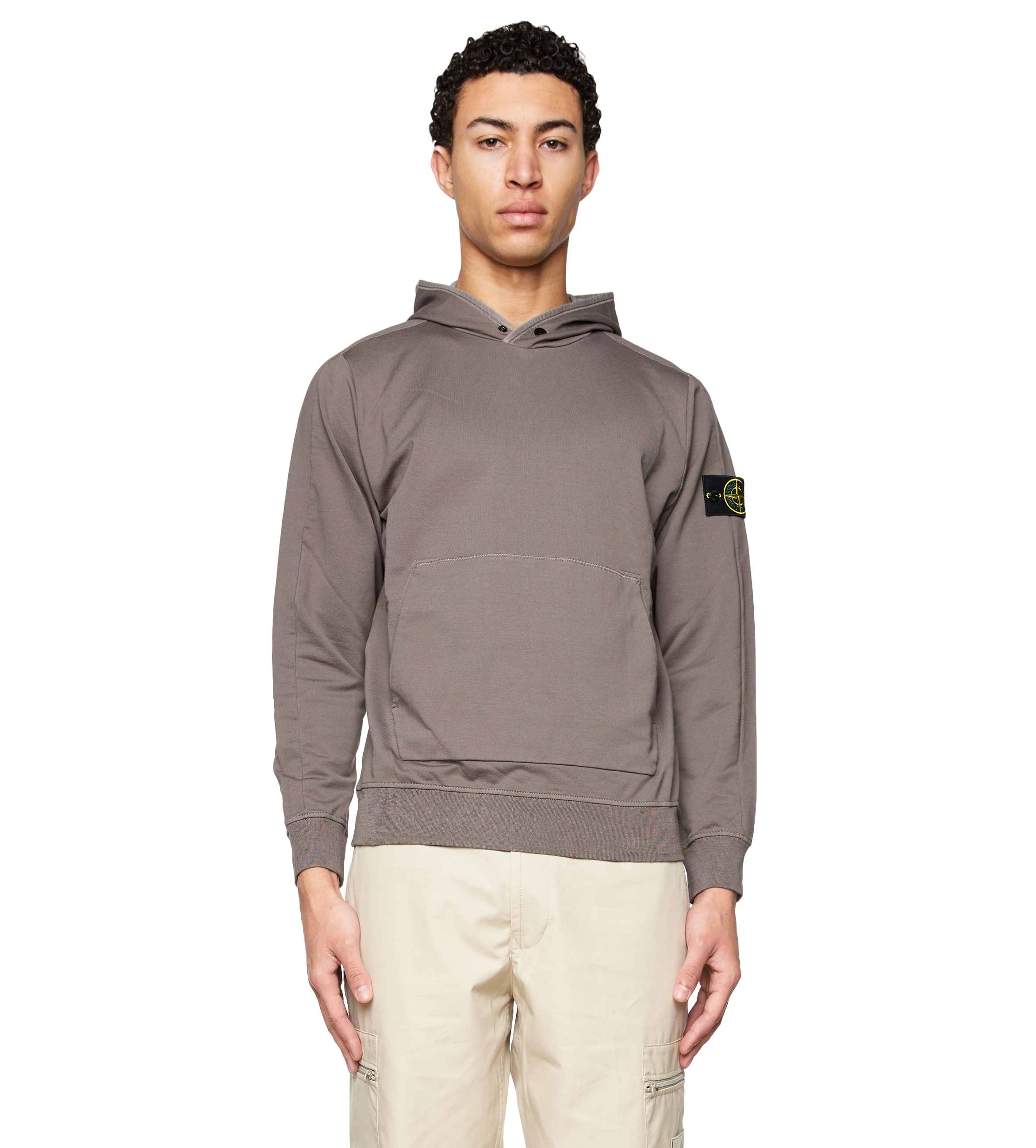 Compass Patch Hoodie Beige