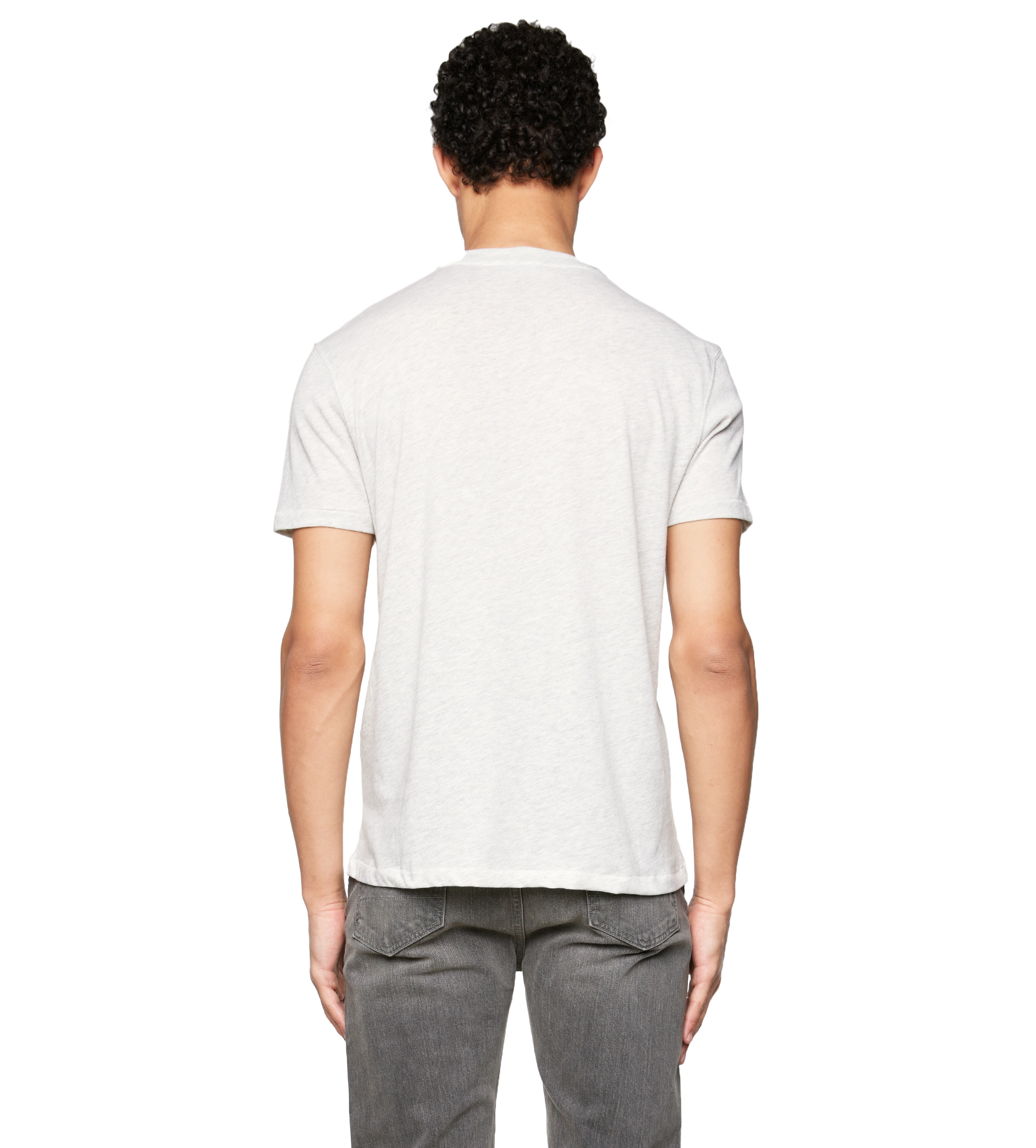 Lyocell Cotton Crewneck T-Shirt Pale Grey