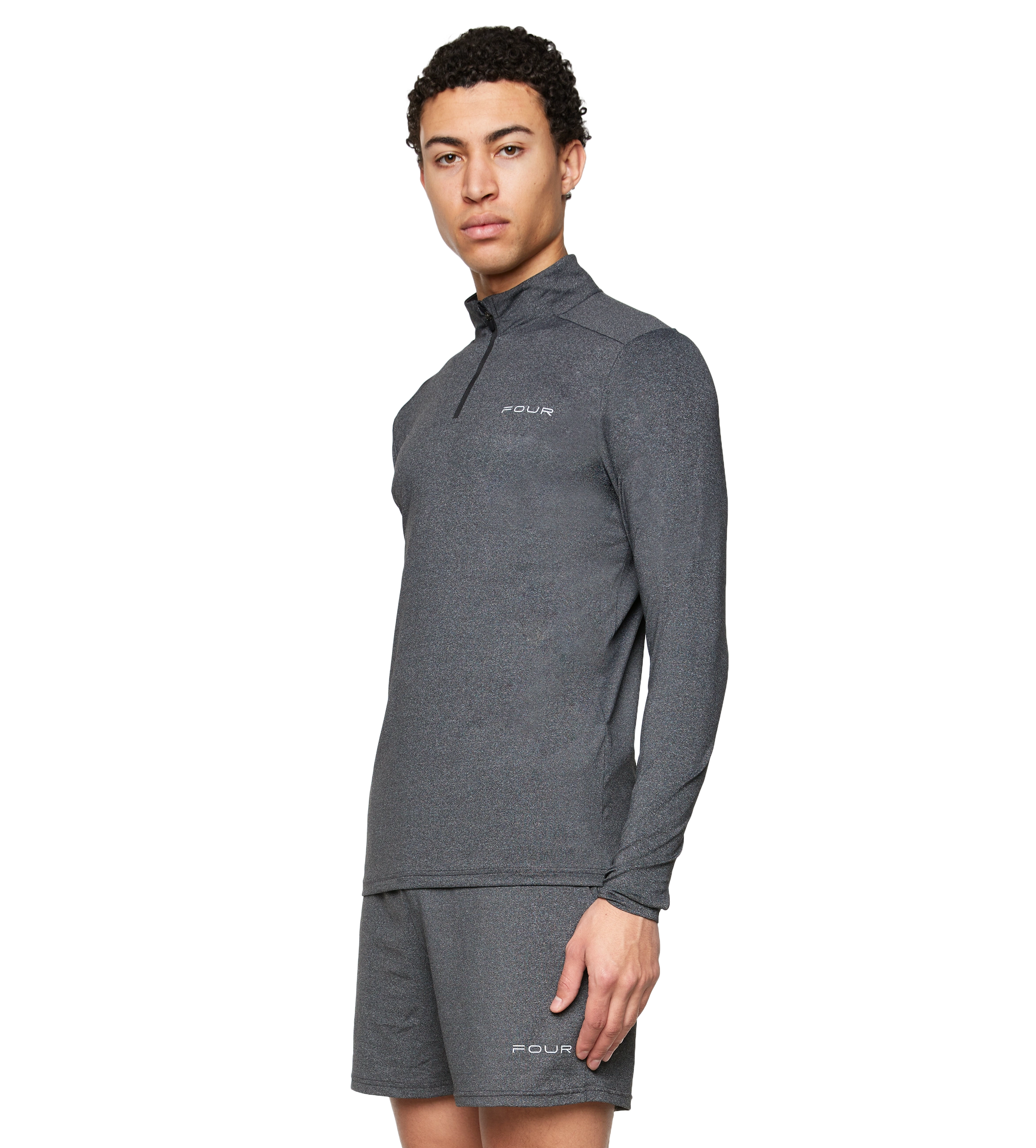 Sportswear Half Zip Melange Dark Grey