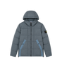 Nylon metaal in ECONYL® donsjack – asgrijs