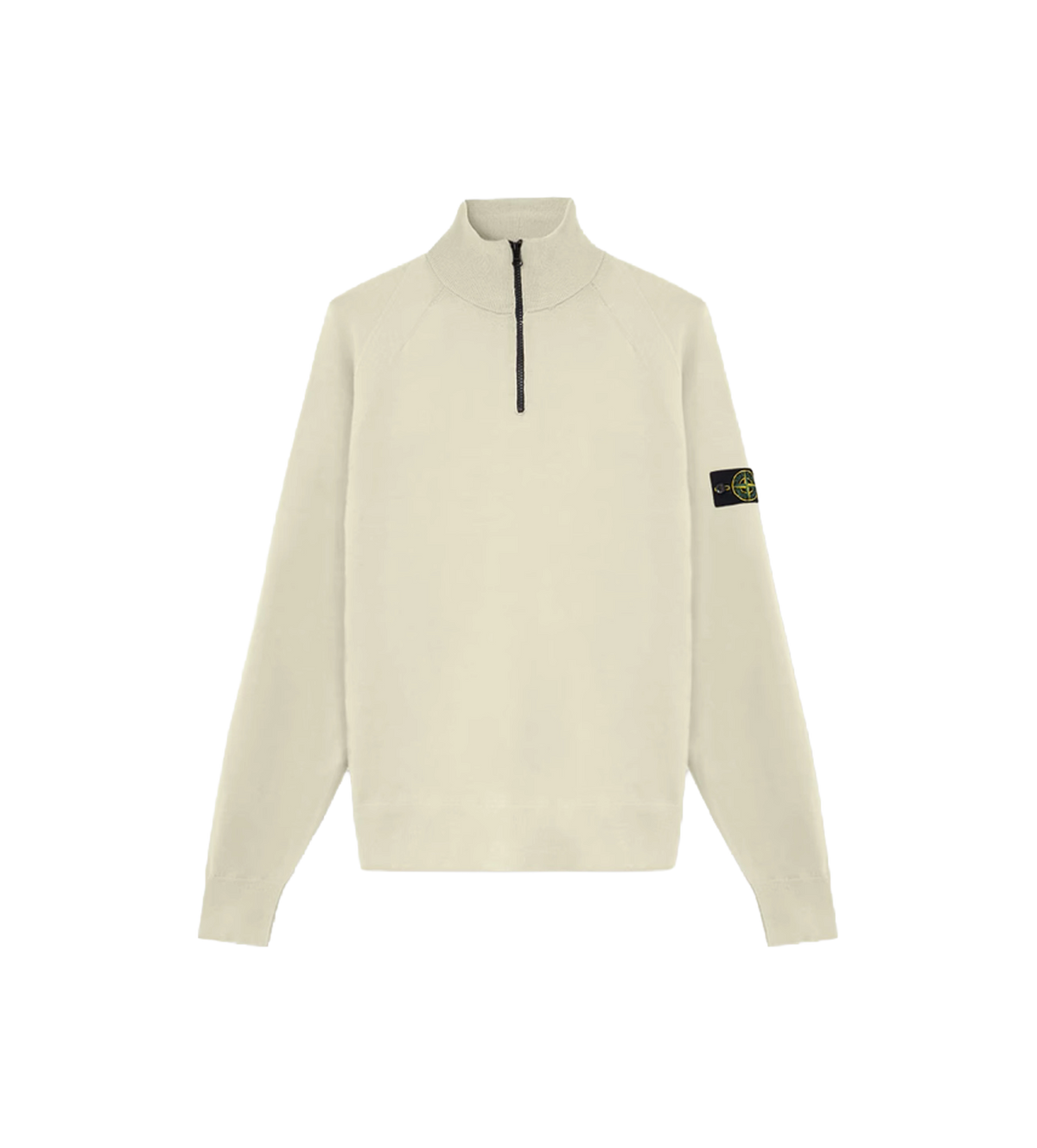 Stretch RWS Wool Half-Zip Jumper Sand