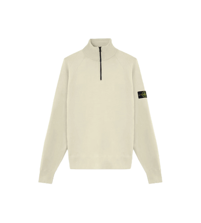 Stretch RWS Wool Half-Zip Jumper Sand