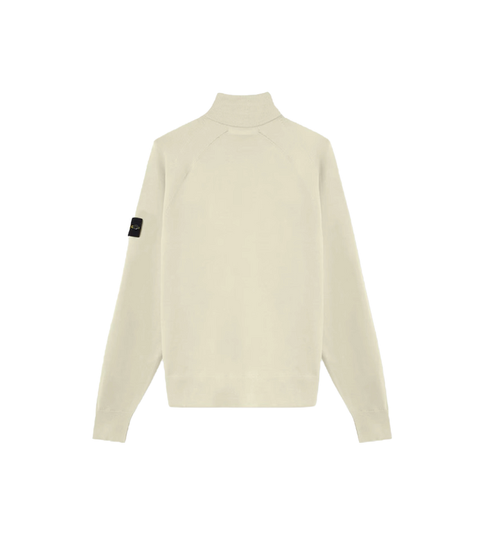 Stretch RWS Wool Half-Zip Jumper Sand
