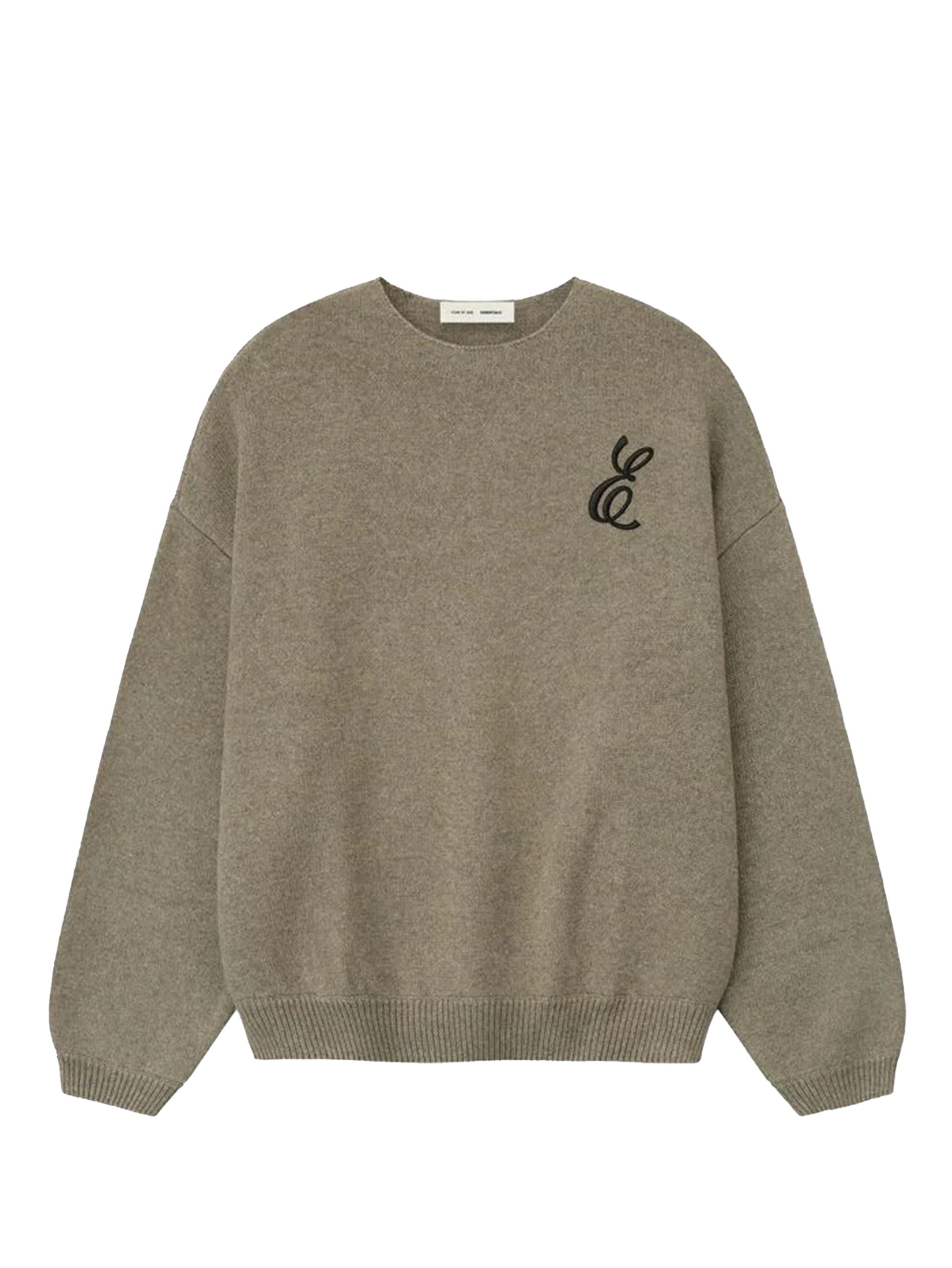 Fear of God Essentials trui met ronde hals en wafelstructuur in Homestead Heather