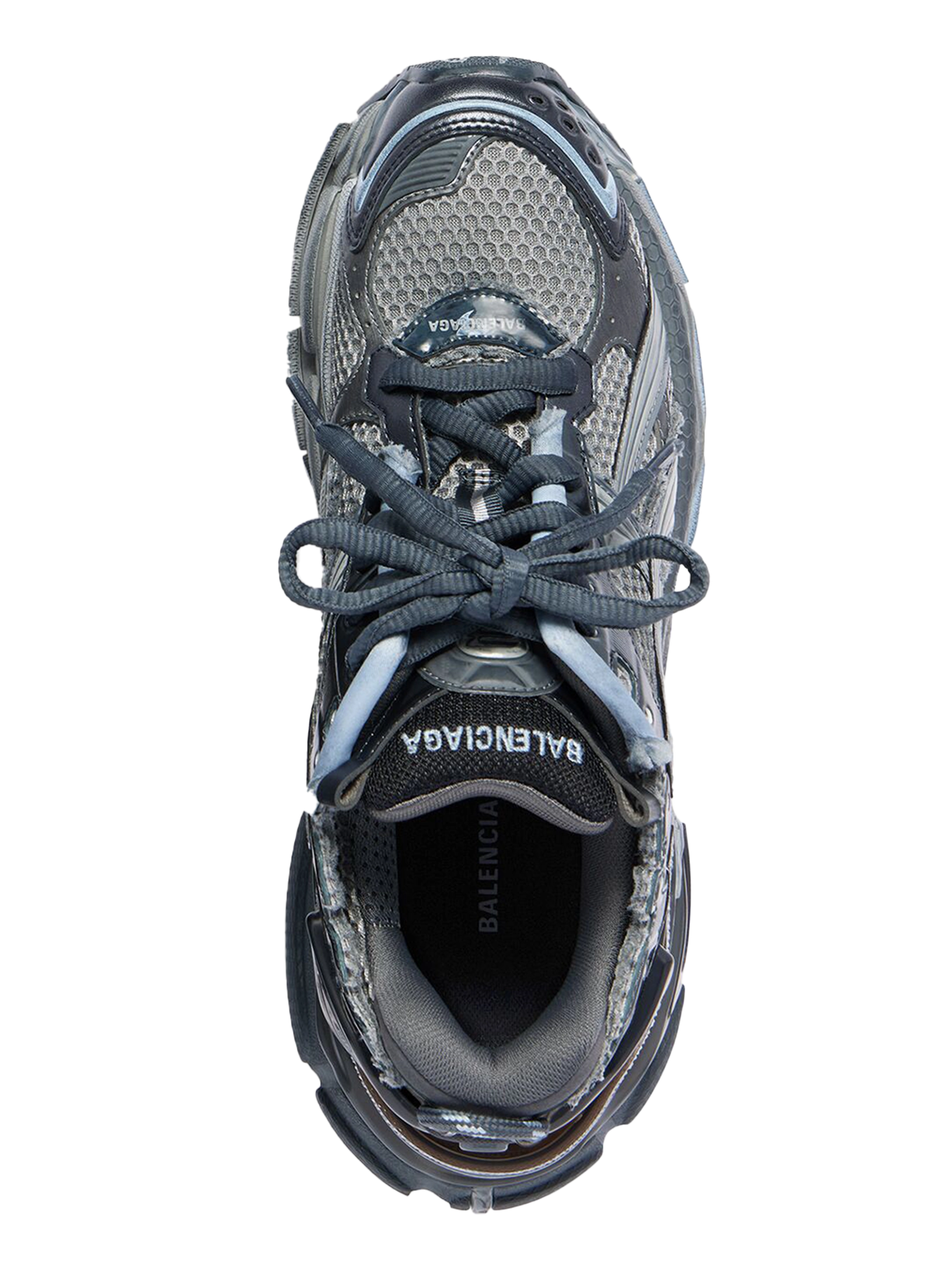 Balenciaga Runner Gradient Sneakers in Grey / Navy / Light Blue