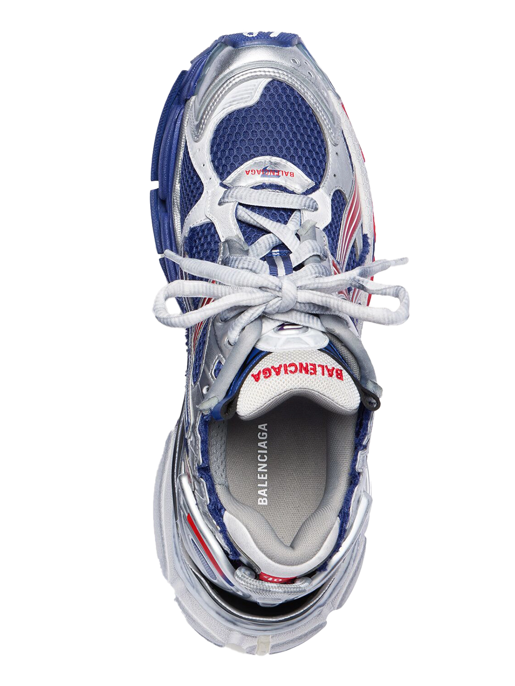 Balenciaga Runner Gradient Sneakers in Navy / Red / Grey