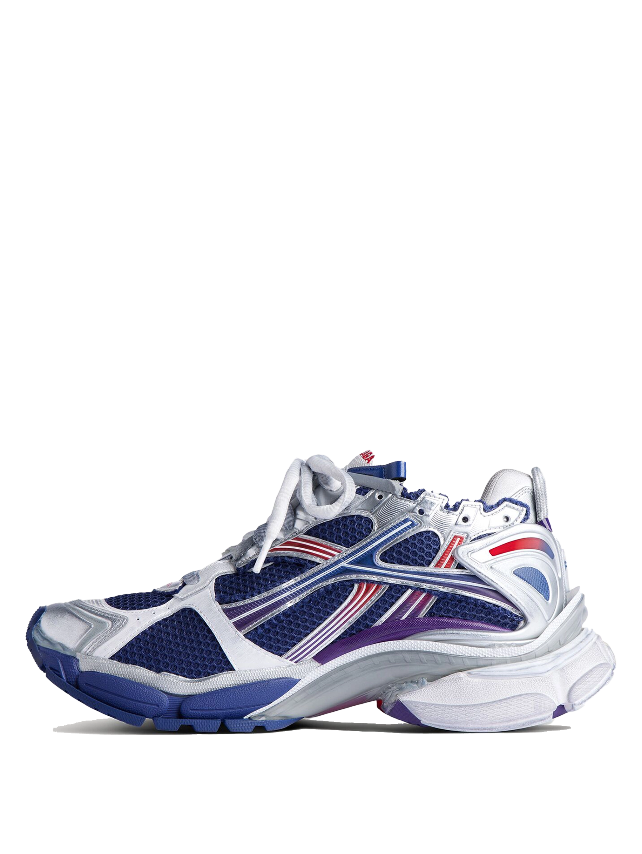 Balenciaga Runner Gradient Sneakers in Navy / Red / Grey