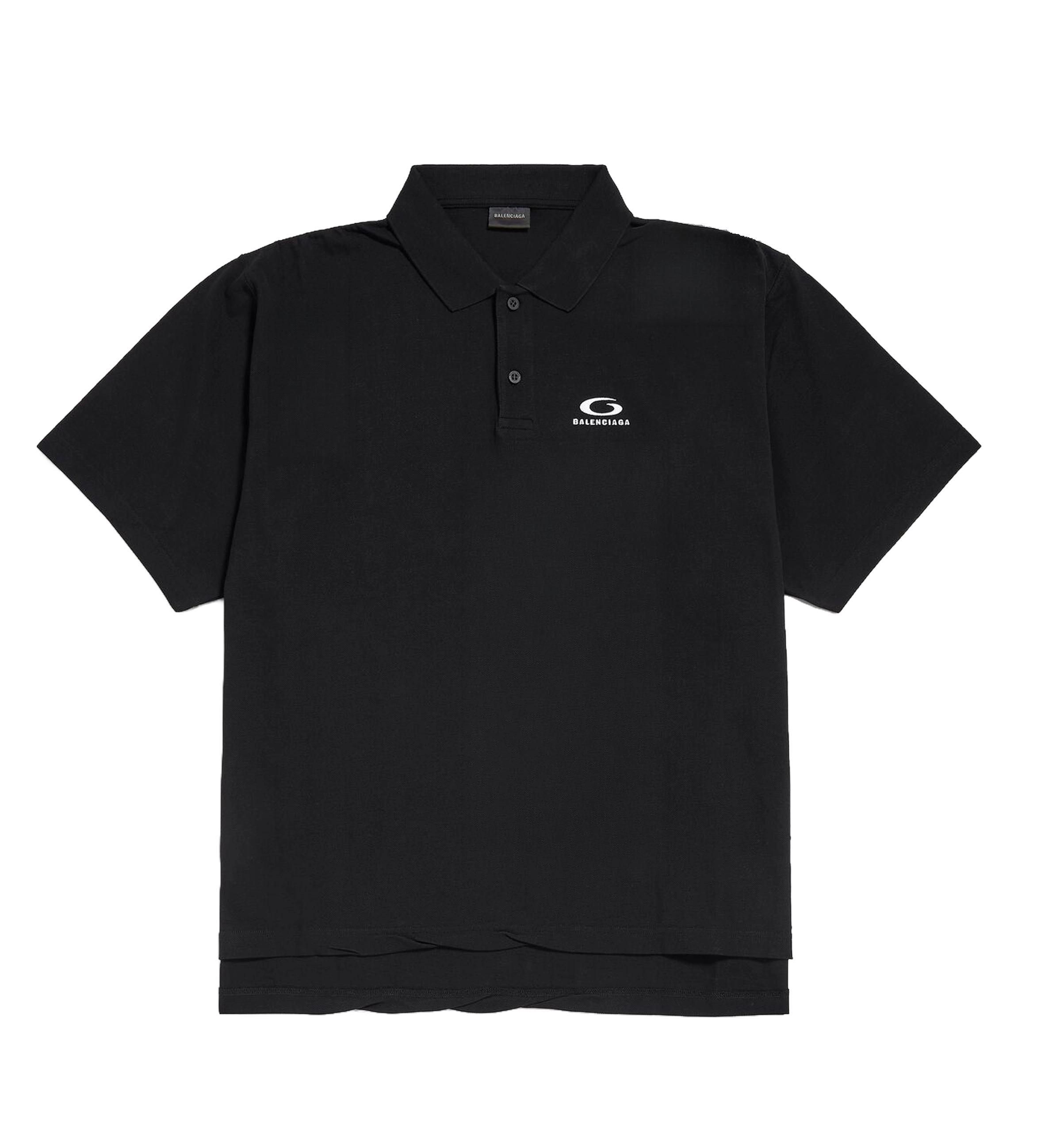 Balenciaga Laurel Classic Regular Polo in Black