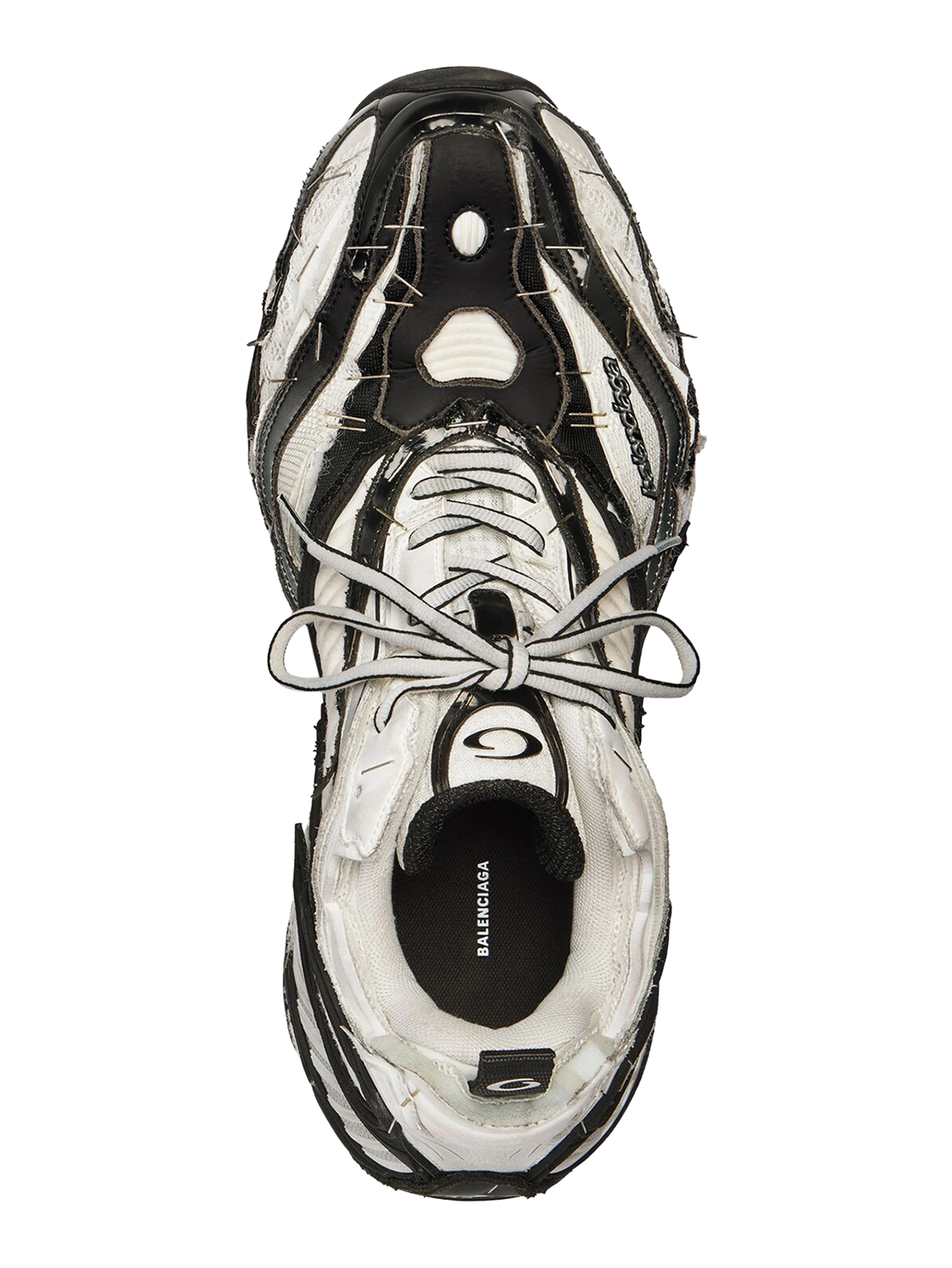 Balenciaga Soleless Sneaker in Black/White