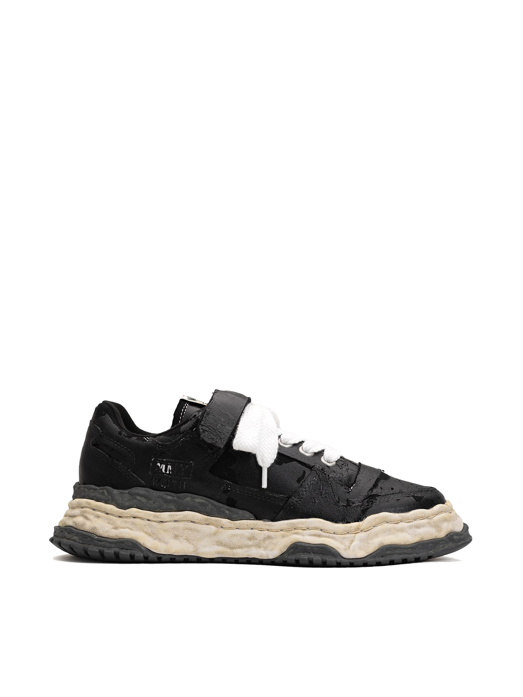 Mihara “KEITH” OG Sole Film Attached Canvas Low-Top Sneaker in Black
