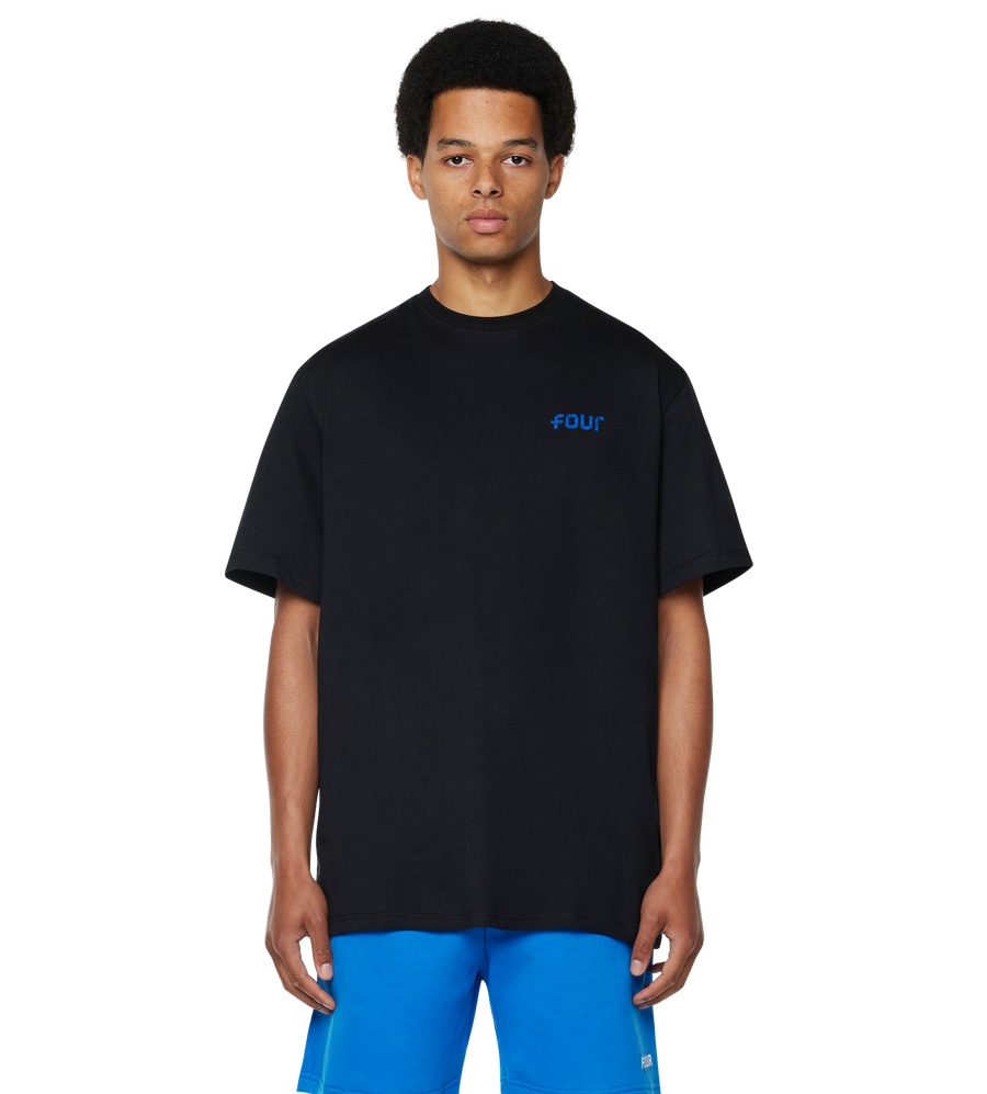 Scan Logo T-shirt Black/ Princess Blue