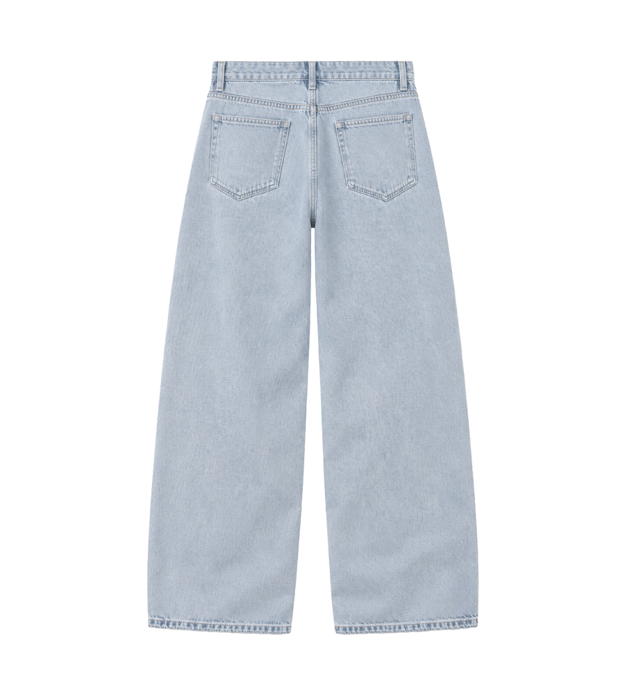 Phrase Baggy Patch Denim Washed Blue
