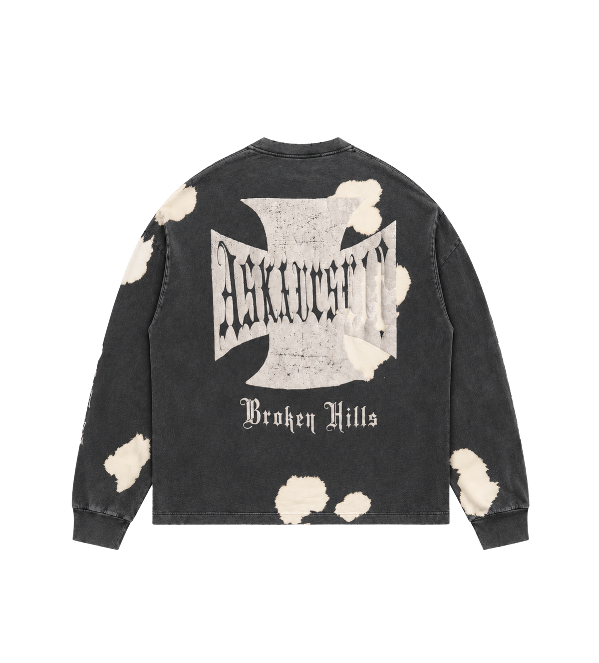 Vintage Bleached Cross LS Vintage Black