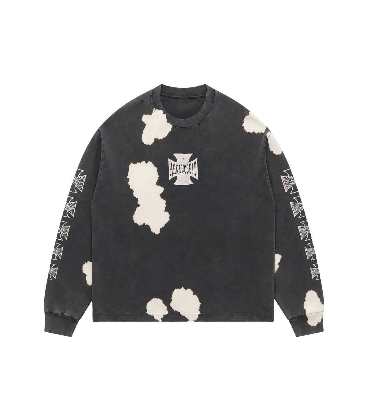 Vintage Bleached Cross LS Vintage Black