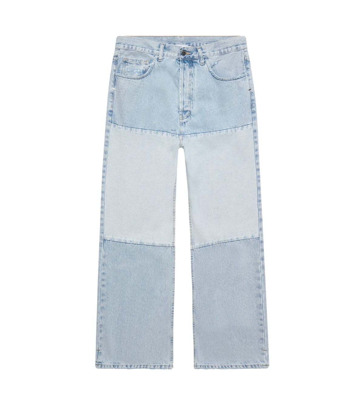 Phrase Baggy Patch Denim Washed Blue