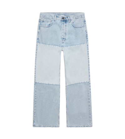 Phrase Baggy Patch Denim Washed Blue