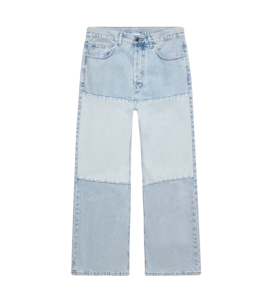 Phrase Baggy Patch Denim Washed Blue