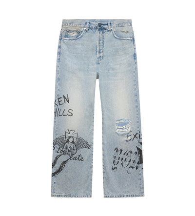 Phrase Baggy Painter Jeans Washed Blue