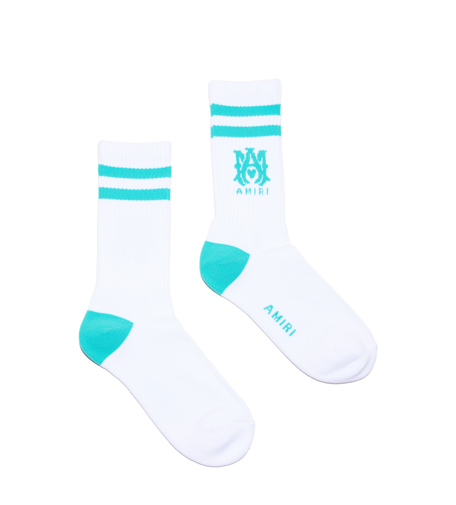 Stripe Logo Socks Blue