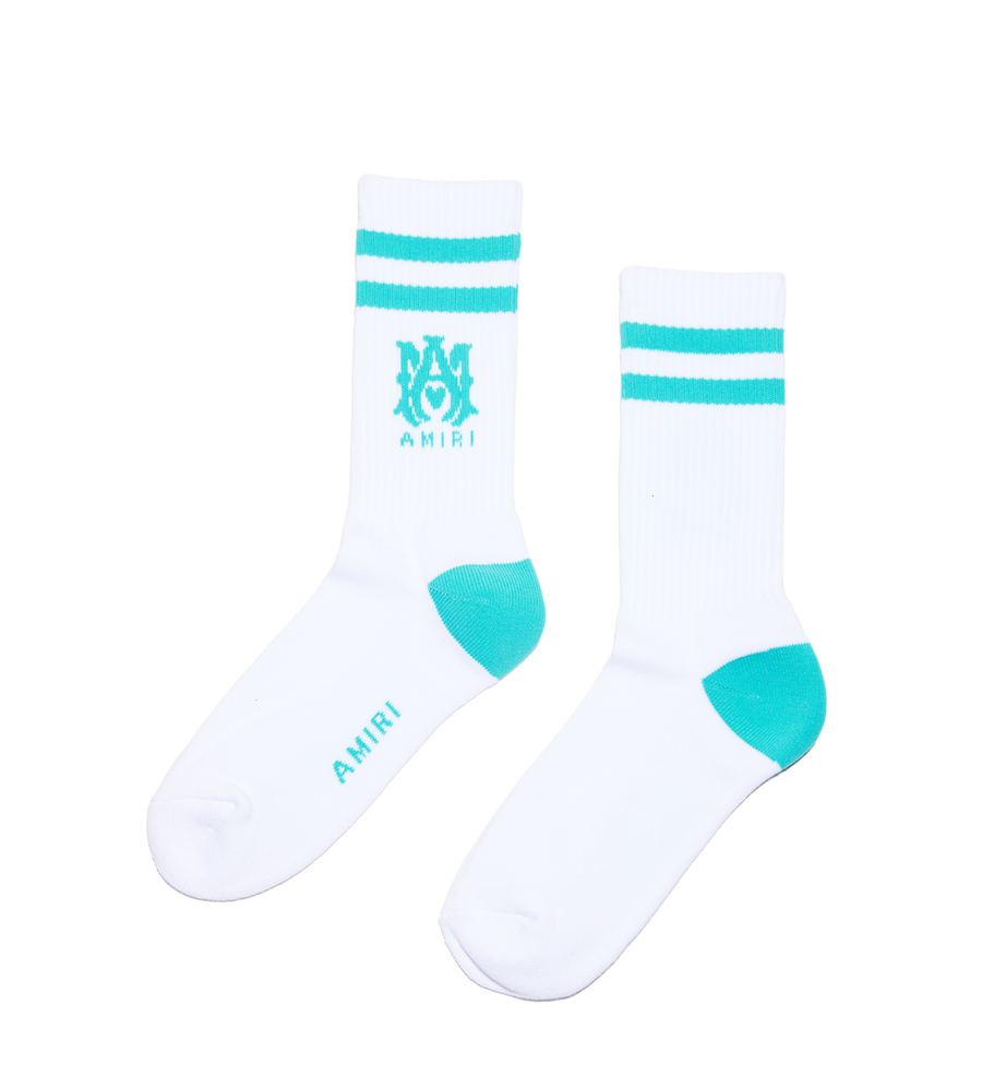 Stripe Logo Socks Blue