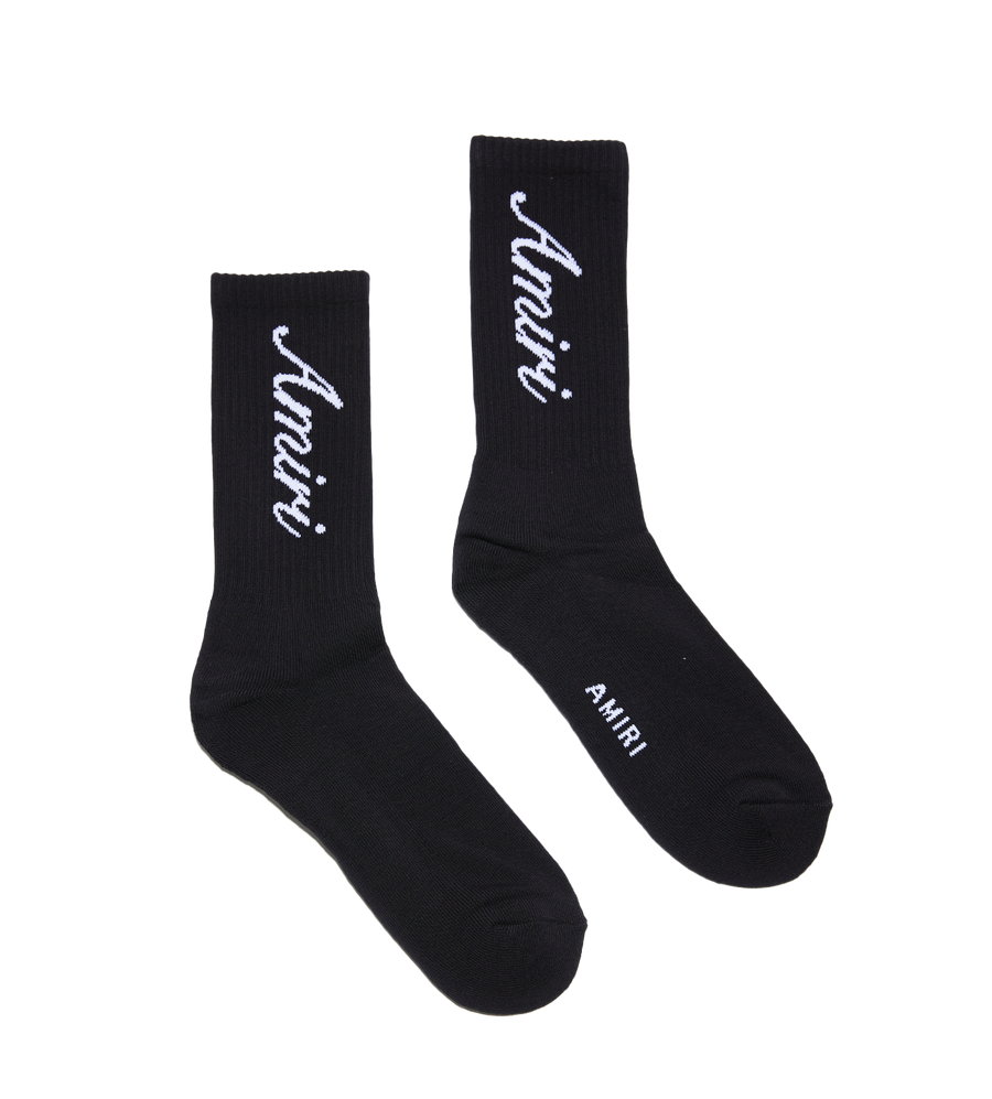 Jacquard Logo Socks Black
