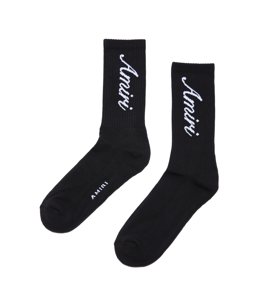 Jacquard Logo Socks Black