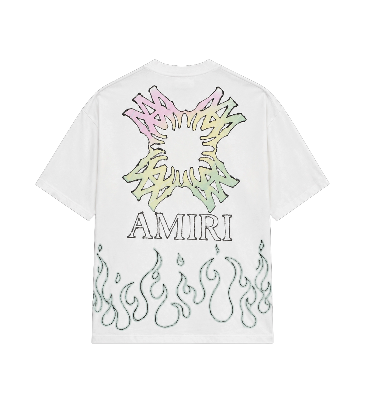 MA Quad Flames T-Shirt in White