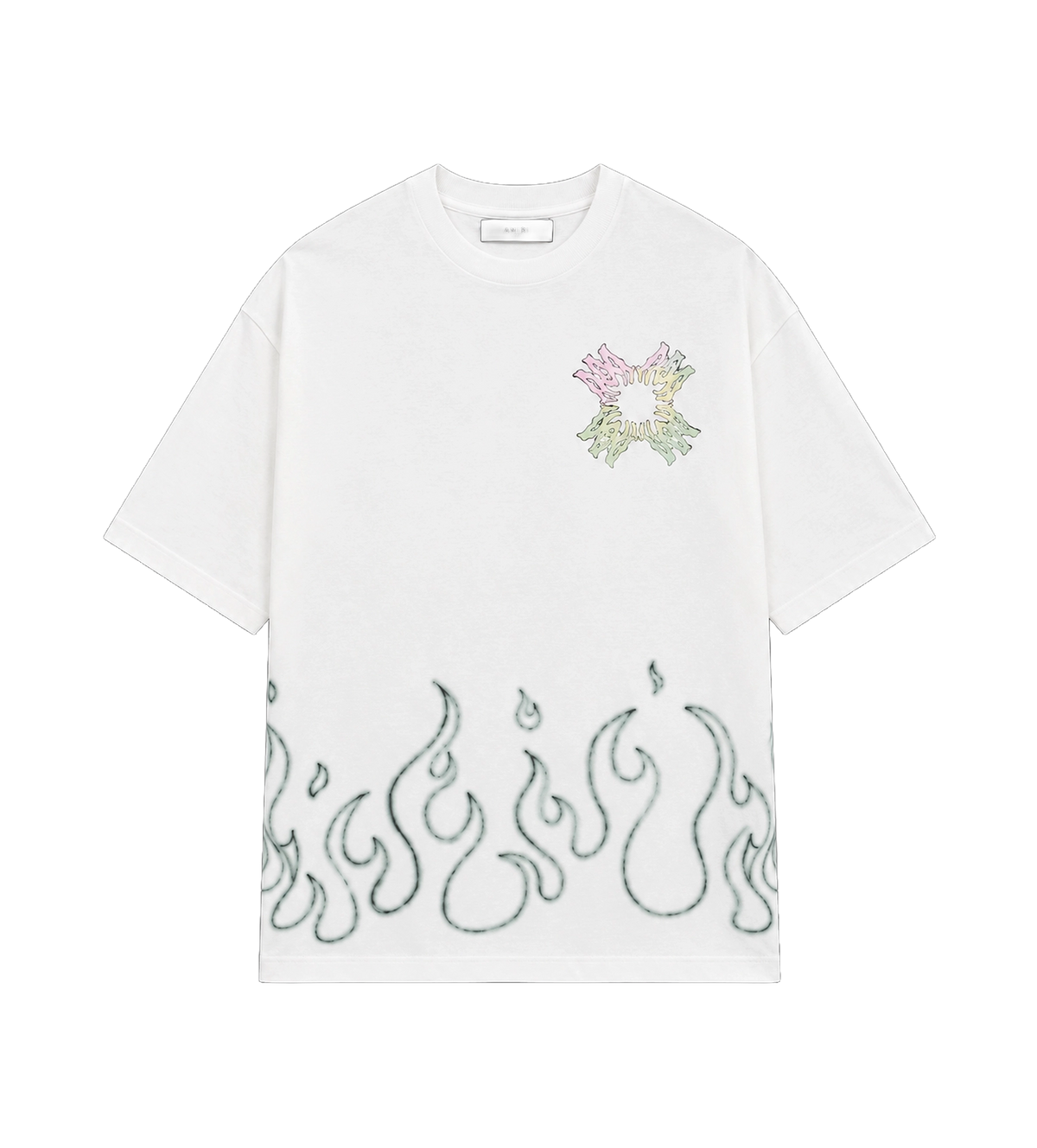 MA Quad Flames T-Shirt in White
