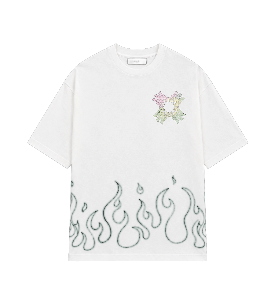 MA Quad Flames T-shirt in het wit