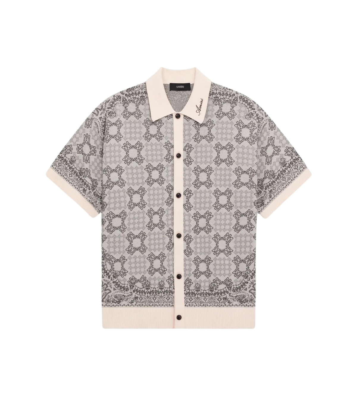 MA Quad Check Mesh Shirt in Brown/Beige