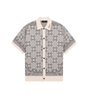 MA Quad Check Mesh Shirt in Brown/Beige