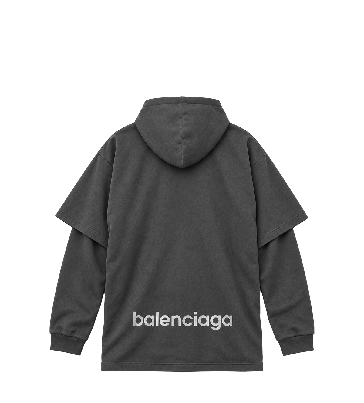 Gelaagd logo Hoodie Zwart