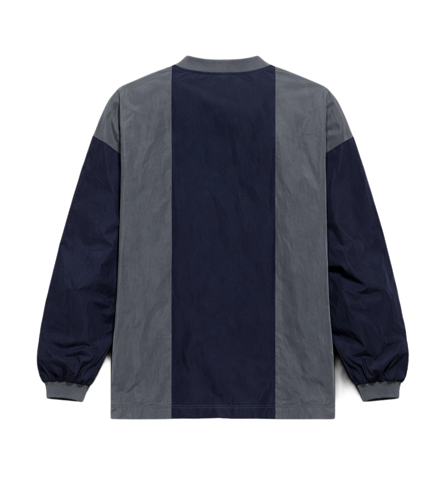 Balenciaga Techno katoen Poplin geborduurde top in marineblauw