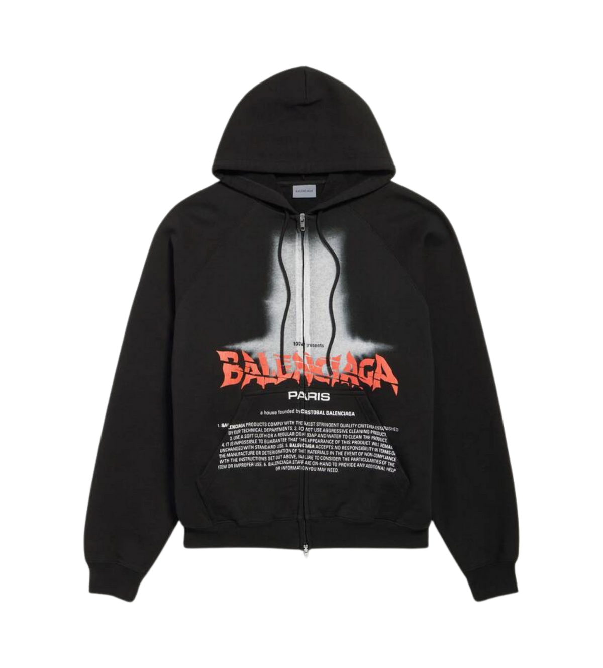 The Door Oversized Zip-Up Hoodie Black