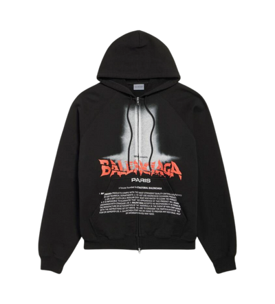 The Door Oversized Zip-Up Hoodie Black