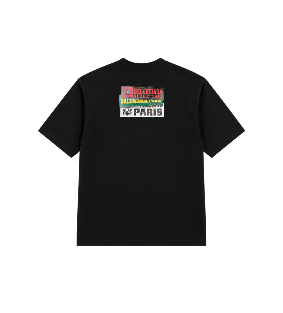 Balenciaga Bumper Stickers Medium Fit T-Shirt Black