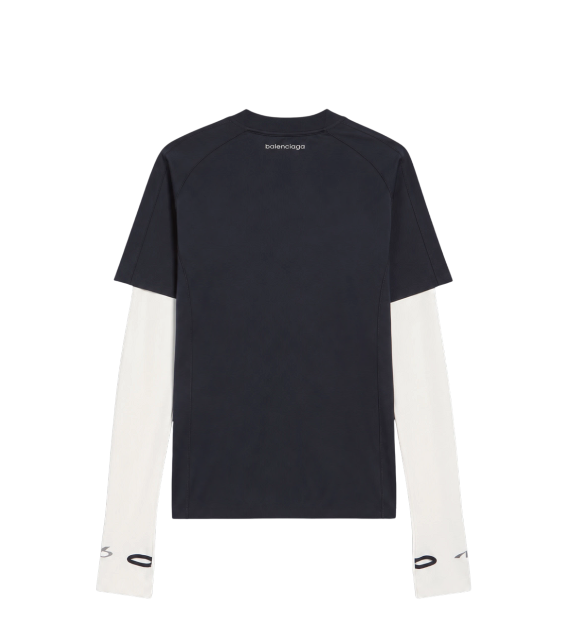 Techwear Long Sleeve T-Shirt Navy/White