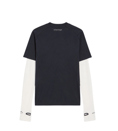 Techwear Long Sleeve T-Shirt Navy/White