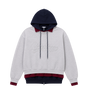 Logo Layered Cotton Jersey Hoodie Heather Grey