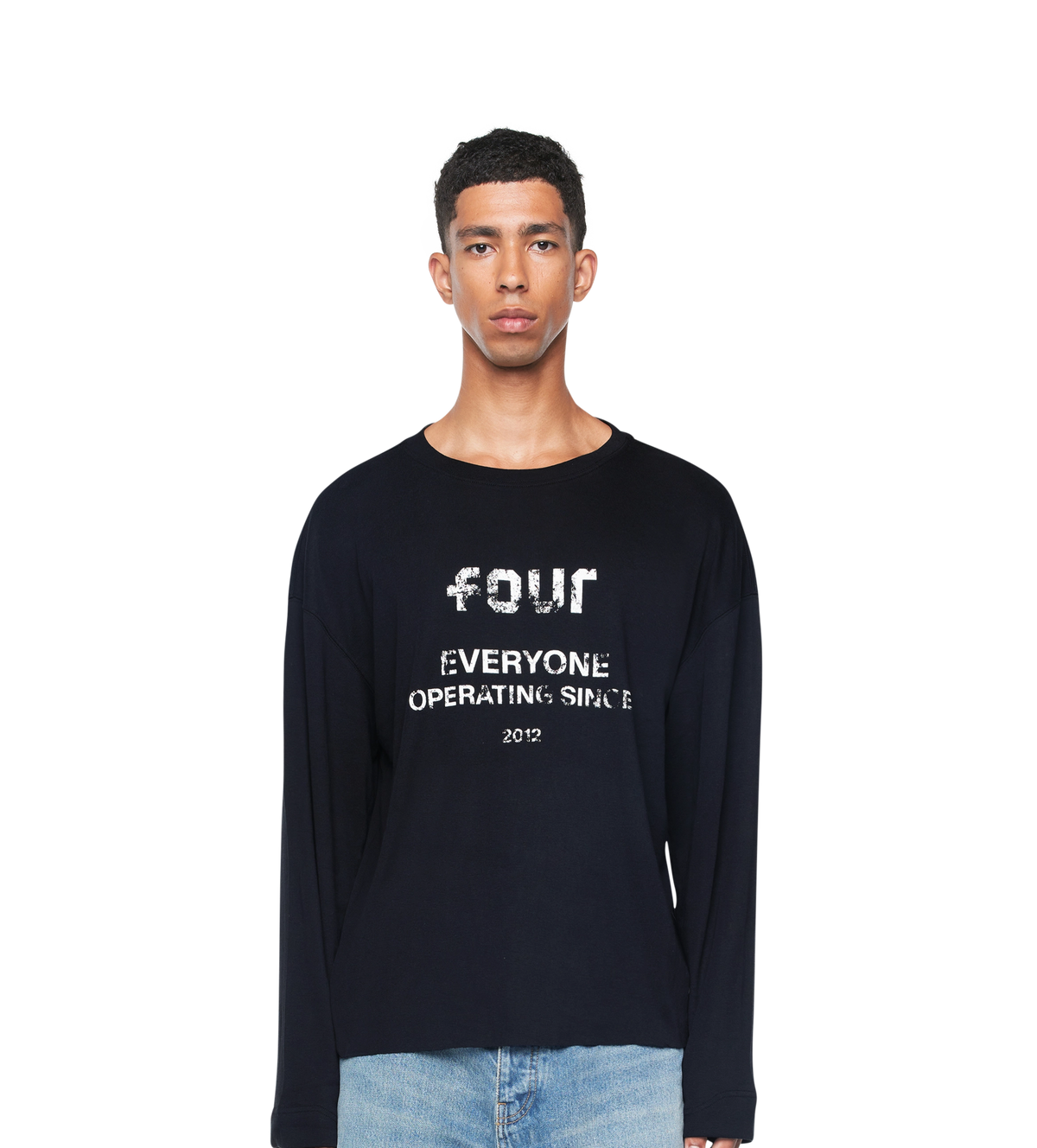Quote Boxy Longsleeve Black