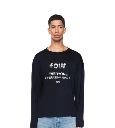 Quote Boxy Longsleeve Black