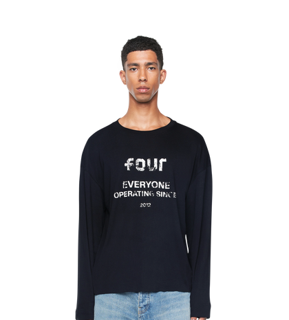 Quote Boxy Longsleeve Black