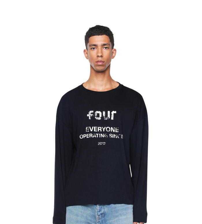 Quote Boxy Longsleeve Black