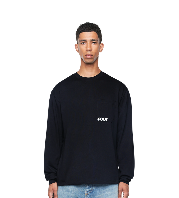 Logo Longsleeve Pocket T-shirt Black